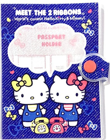 Glitter Cover Hello Kitty Passport Holder Organizer W/ Ziplock Pocket & Card Slots