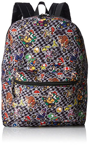 Nintendo Boys' Mario All Over Print Backpack, Black