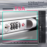 Coolife Luggage Aluminium Frame Suitcase with TSA Lock 100% PC (20in)