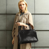 On Sale- S-Zone Women'S Genuine Leather Handbag Slim 14-Inch Laptop Briefcase Purse Shoulder Bags