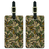 Antlers Camo Camouflage Hunting Hunter Luggage ID Tags Carry-On Cards - Set of 2
