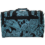 World Traveler 81T16-642  Duffle Bag, One Size, Black Blue Paisley