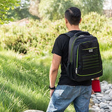 Vangoddy Universal Padded Zipper Backpack Satchel Travel Casual Daypack (Green) For Lenovo Yoga 710