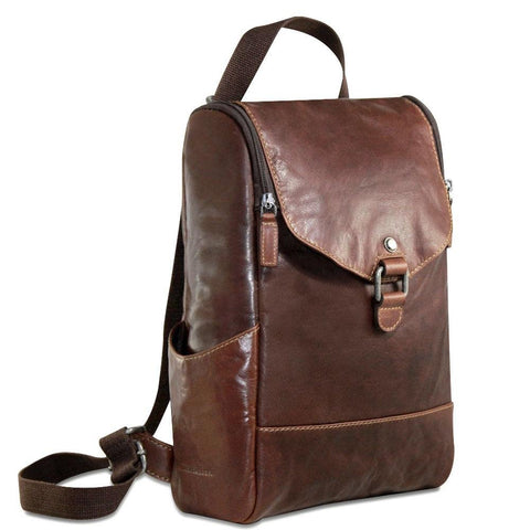 Jack Georges Voyager Collection Convertible Crossbody Backpack Brown