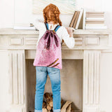 ICOSY Mermaid Sequin Bag Unicorn Drawstring Backpack Dance Bag Gym Sack for Kids