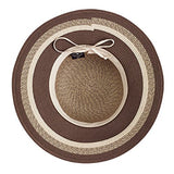 Wallaroo Women's Nola Sun Hat - 100% Paper Braid - UPF 50+, Brown