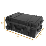 Waterproof Heavy Duty Wheeled Alcohol Travel Case - Beer And Wine Carrying Case Includes Custom Foam Insert Bottle Holder