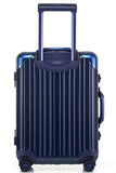 Swivel Wheel Trolley Case, Aluminum Frame Travel Case, Swivel Wheel Trolley Case + Pc Vertical Suitcase, Blue, 24 inch