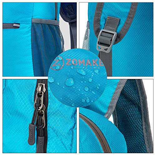 ZOMAKE Ultralight Foldable Backpack, 25 Litres, Small Folding Backpack, Hiking Backpack, Waterproof for Women and Men, Outdoor Hiking, Orange, M ZOMAKE Ultralight Foldable Backpack, 25 Litres, Small Folding Backpack, Hiking Backpack, Waterproof for Women and Men, Outdoor Hiking, Orange, M