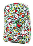 Loungefly Hello Sanrio Fruit Regular Canvas Backpack and Pouch Set (Green)