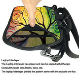 Wondertify 17-17.3 Inch Waterproof Neoprene Laptop Shoulder Bag Briefcase - Tree of Life Protective
