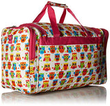 World Traveler Owl 22-Inch Travel Duffle Bag, Owl Pink