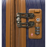 Dejuno Monroe 3-Piece Hardside Spinner Tsa Combination Lock Luggage Set, Blue