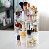 BNSDMM Cosmetic Storage Box Transparent Storage Rack 360 Degree Rotating Desktop Jewelry Storage Box Dressing Table Skin Care Products Rack