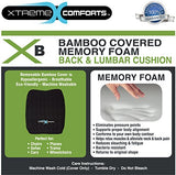 Memory Foam Back Cushion - Designed For Back Pain Relief - Lumbar Support Pillow With Premium