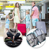 Packing Cubes VAGREEZ 7 Set Lightweight Travel Luggage Organizers with Laundry Bag or Toiletry