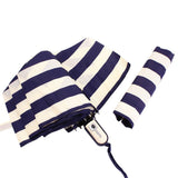 Protable Anti UV Waterproof Navy Strip Sun/Rain Auto Umbrella