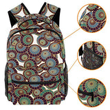 LORVIES Japanese Cute Round Pattern Lightweight School Classic Backpack Travel Rucksack for Girls Women Kids Teens