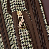 London Fog Cambridge Ii 20" Expandable Spinner, Olive Houndstooth