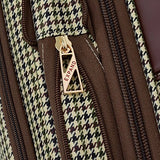 London Fog Cambridge II 20" Expandable Spinner, Olive Houndstooth