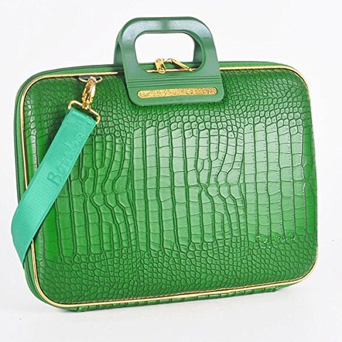 Gold Cocco Briefcase Arezzo 15 Inches - Emerald Green