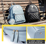 Cute Small Backpack Mini Purse Casual Waterproof Daypacks Leather For Teen Girls And Women (Blue)