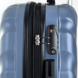 Olympia Usa Vortex 24" Expandable Hardside Checked Spinner Luggage (Icy Blue)