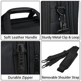 Large Briefcase for Men Women, 17 Inch Laptop Bag, Expandable Business Attache, Taygeer Water