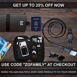 Zero Grid Neck Wallet w/RFID Blocking- Concealed Travel Pouch & Passport Holder (Desert Sand)