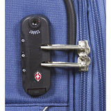 Dejuno Everest 3-Piece Expandable Spinner Combination Lock Luggage Set-Navy, Blue