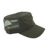 Mens Summer Quick Dry Mesh Flat Top Military Army Cap Cadet Running Golf Baseball Anti UV Sun Hats Snapback Visor