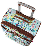 Lily Bloom Luggage Large Expandable Design Pattern Suitcase With Spinner Wheels For Woman (Aquarium