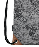 Samgoo Drawstring Bag Canvas Lightweight Coconut Palm Tree Printing Art Gym Sack Sport Bags