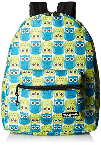 Yak Pak Nyc Classic Back Pack, Owl Love Green, One Size