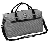 London Fog Cambridge Ii 20" Duffle, Black White Houndstooth