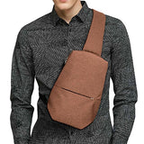 ABage Men's Crossbody Bag Waterproof Travel Gym Sports Chest Pack Sling Backpack Sack, Coffee