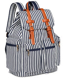 School Backpack Women Girls College Bookbag Lady Travel Rucksack 15.6Inch Laptop Bag (White Blue