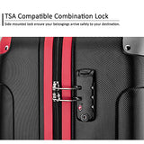 JOYWAY Luggage 3 Piece Set Suitcase Lightweight Hardshell TSA Lock Spinner (black)