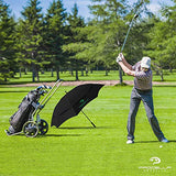 Procella Golf Umbrella 62 Inch Large Oversize Windproof Waterproof Automatic Open Rain & Wind Resistant Vented Double Canopy Best Golf-Sized Stick Umbrellas for Men and Women Sturdy Portable (Black)