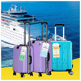 Cruise Tags Wide Luggage Tags Etag Holders Zip Seal & Steel Loops (6 tags)