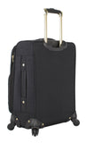 Steve Madden Luggage Carry On 20" Expandable Softside Suitcase With Spinner Wheels (20in, Peek-A-Boo Black)