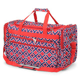 Zodaca Large Duffel Travel Bag, Navy/Red Times Square