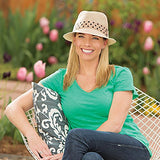 Wallaroo Women'S Gigi Sun Hat - Cotton Lining - Stylish Summer Hat, Natural With Polka-Dots