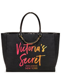 Victoria's Secret Angel City Tote, Black/Ombre Script