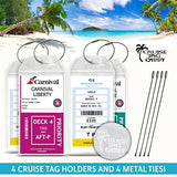 Cruise Luggage Tags Etag Holders Zip Seal and Steel Loops Thick PVC