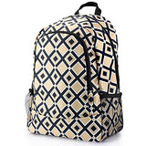 Zodaca Large Travel Hiking Backpack, Khaki/Black Times Square