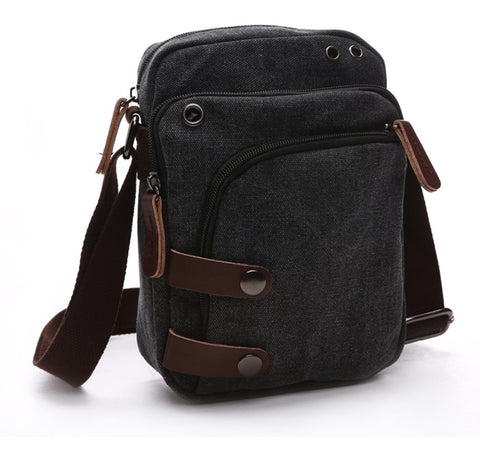 Collsants Small Vintage Canvas Travel Purse Mini Shoulder Bags Messenger Crossbody Handbag