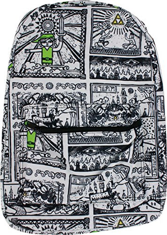 Bioworld The Legend Of Zelda Game Drawings Sublimated Backpack