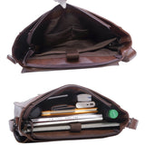 Men Briefcase Tote, Berchirly Vintage PU Leather Laptop Shoulder Messenger Bag for 14inch laptop