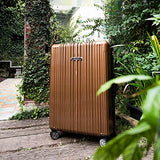 NaSaDen Suitcases with wheels Large luggage TSA Lock ABS+PC [Coffee Gold] 29-Inch German Design lightweight away luggage